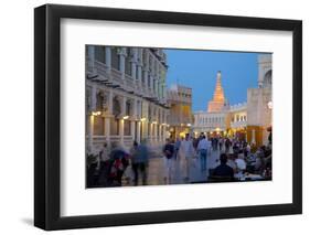 Souq Waqif Looking Towards the Spiral Mosque of the Kassem Darwish Fakhroo Islamic Centre-Frank Fell-Framed Photographic Print