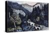 Source of the Hudson, the Indian Pass through the Adirondacks-Currier & Ives-Stretched Canvas