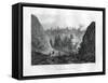 Source of the Passaic Falls, New Jersey, 1855-null-Framed Stretched Canvas