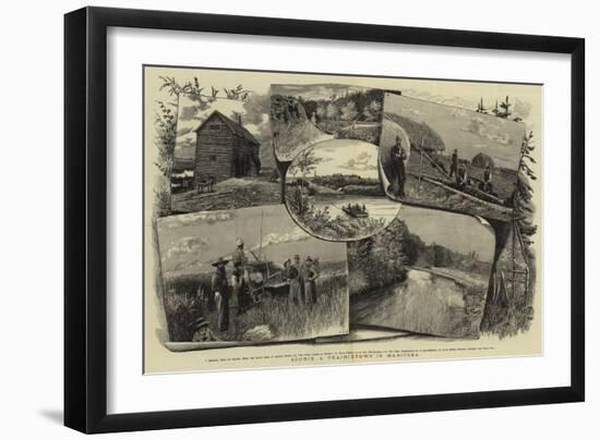 Souris, a Prairietown in Manitoba-null-Framed Giclee Print