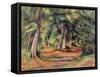 Sous-Bois 1890-94-Paul Cézanne-Framed Stretched Canvas