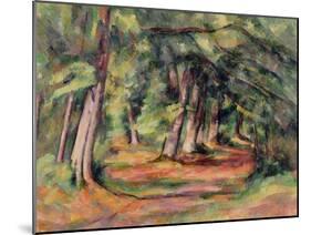 Sous-Bois 1890-94-Paul Cézanne-Mounted Giclee Print