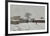 Sous la neige : cour de ferme à Marly-le-Roi (Yvelines)-Alfred Sisley-Framed Giclee Print