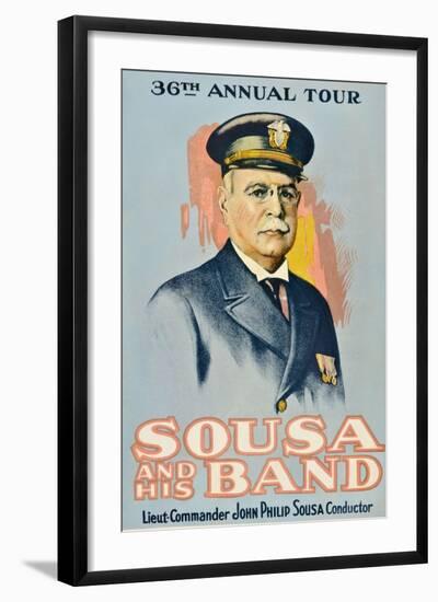 SOUSA AND HIS BAND, John Philip Sousa, 1901.-null-Framed Art Print