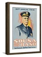 SOUSA AND HIS BAND, John Philip Sousa, 1901.-null-Framed Art Print