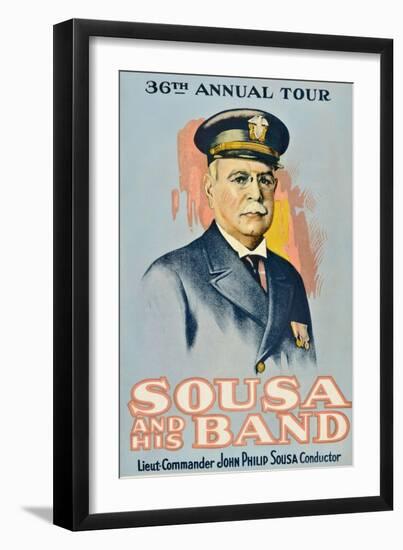 SOUSA AND HIS BAND, John Philip Sousa, 1901.-null-Framed Art Print