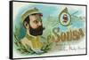 Sousa Brand Cigar Box Label, John Philip Sousa, American Composer and Conductor-Lantern Press-Framed Stretched Canvas