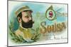 Sousa Brand Cigar Box Label, John Philip Sousa, American Composer and Conductor-Lantern Press-Mounted Art Print