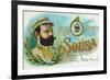 Sousa Brand Cigar Box Label, John Philip Sousa, American Composer and Conductor-Lantern Press-Framed Art Print