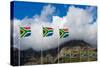 South Africa, Bay, Blowing Flags-Catharina Lux-Stretched Canvas