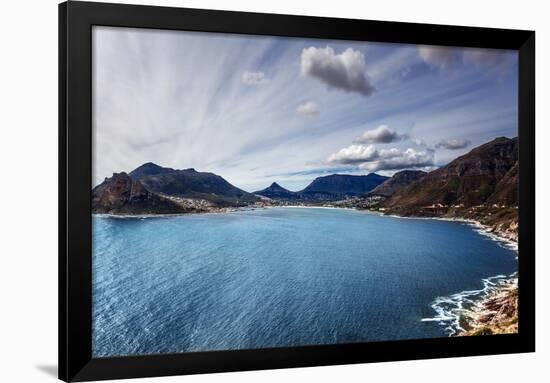 South Africa Bay View, Panoramic Landscape of Capetown, Aerial View on Atlantic Sea, Majestic Scene-Anna Omelchenko-Framed Photographic Print