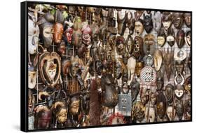 South Africa, Cape Town, Green Market Square, Masks-Catharina Lux-Framed Stretched Canvas