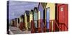 South Africa, Cape Town, Simons Town, Rows of Beach Hut-Paul Souders-Stretched Canvas