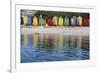 South Africa, Cape Town, View of Beach Huts-Michele Westmorland-Framed Photographic Print