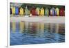 South Africa, Cape Town, View of Beach Huts-Michele Westmorland-Framed Photographic Print