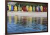 South Africa, Cape Town, View of Beach Huts-Michele Westmorland-Framed Photographic Print