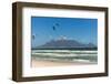 South Africa, Capetown, Kitesurfer in Front of the Table Mountain Silhouette-Catharina Lux-Framed Photographic Print