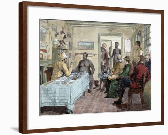 South Africa. Conference Held between Ottam and the English Colonel Rudolph.-Tarker-Framed Giclee Print