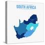 South Africa Detailed Map with Regions-Sana Farzouli-Stretched Canvas