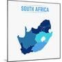 South Africa Detailed Map with Regions-Sana Farzouli-Mounted Photographic Print