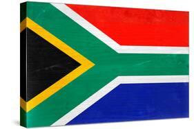 South Africa Flag Design with Wood Patterning - Flags of the World Series-Philippe Hugonnard-Stretched Canvas