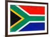 South Africa Flag Design with Wood Patterning - Flags of the World Series-Philippe Hugonnard-Framed Art Print