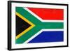 South Africa Flag Design with Wood Patterning - Flags of the World Series-Philippe Hugonnard-Framed Art Print