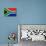 South Africa Flag Design with Wood Patterning - Flags of the World Series-Philippe Hugonnard-Art Print displayed on a wall