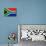 South Africa Flag Design with Wood Patterning - Flags of the World Series-Philippe Hugonnard-Mounted Art Print displayed on a wall