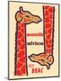 South Africa - Giraffes - Fly BOAC (British Overseas Airways), Vintage Airline Travel Poster, 1950s-H. Niezen-Mounted Art Print