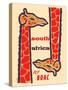 South Africa - Giraffes - Fly BOAC (British Overseas Airways), Vintage Airline Travel Poster, 1950s-H. Niezen-Stretched Canvas