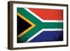 South Africa Grunge Ink Flag Illustration Design-alexmillos-Framed Art Print