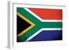 South Africa Grunge Ink Flag Illustration Design-alexmillos-Framed Art Print