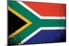 South Africa Grunge Ink Flag Illustration Design-alexmillos-Mounted Art Print