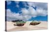 South Africa, Houtbay, in Sand Sinking Houses-Catharina Lux-Stretched Canvas