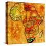 South Africa on Actual Map of Africa-michal812-Stretched Canvas