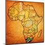 South Africa on Actual Map of Africa-michal812-Mounted Art Print