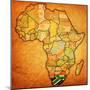 South Africa on Actual Map of Africa-michal812-Mounted Art Print