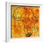 South Africa on Actual Map of Africa-michal812-Framed Art Print