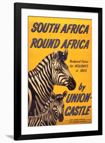 South Africa Round Africa-null-Framed Art Print