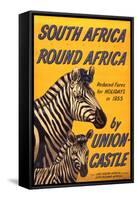 South Africa Round Africa-null-Framed Stretched Canvas