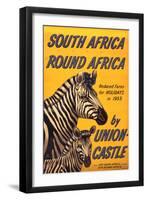 South Africa Round Africa-null-Framed Art Print