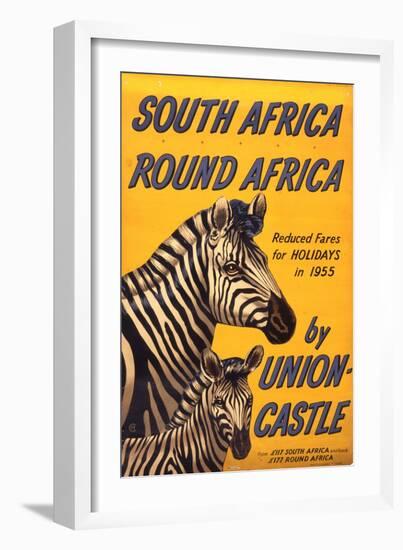 South Africa Round Africa-null-Framed Art Print