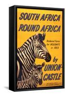 South Africa Round Africa-null-Framed Stretched Canvas