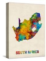 South Africa Watercolor Map-Michael Tompsett-Stretched Canvas