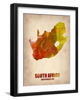 South Africa Watercolor Poster-NaxArt-Framed Art Print