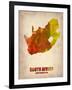 South Africa Watercolor Poster-NaxArt-Framed Art Print