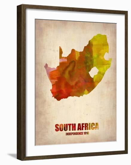 South Africa Watercolor Poster-NaxArt-Framed Art Print