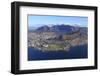 South Africa, Western Cape, Cape Town, Aerial View of Cape Town and Table Mountain-Michele Falzone-Framed Photographic Print