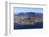 South Africa, Western Cape, Cape Town, Aerial View of Cape Town and Table Mountain-Michele Falzone-Framed Photographic Print